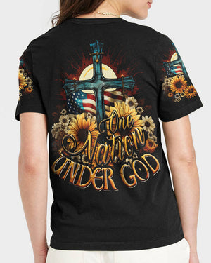 One Nation Under God Women's All Over Print Shirt - Ty2406231