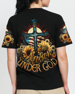 One Nation Under God Women's All Over Print Shirt - Ty2406231