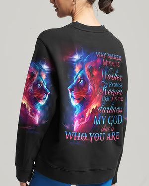 Way Maker Miracle Worker Lion Women's All Over Print Shirt - Tlno04407233