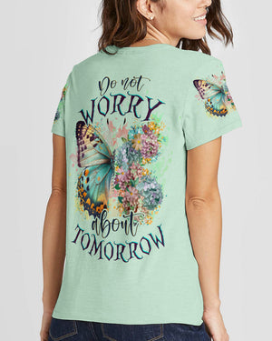 Do Not Worry About Tomorrow Butterfly Women's All Over Print Shirt - Tlnz1407236