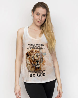 I Would Rather Stand With God Painting Lion Women's All Over Print Shirt - Tltm2406237