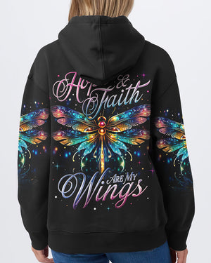 Hope And Faith Are My Wings Dragonfly Women's All Over Print Shirt - Ty0307232