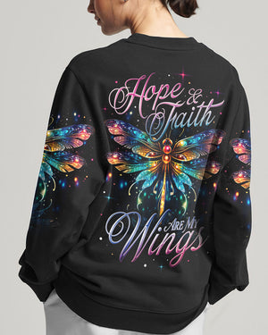 Hope And Faith Are My Wings Dragonfly Women's All Over Print Shirt - Ty0307232