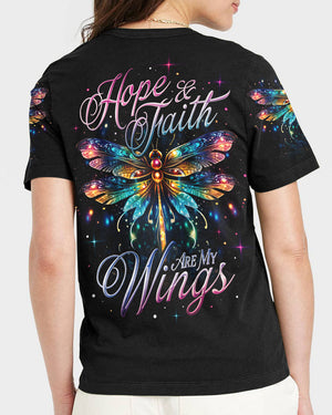 Hope And Faith Are My Wings Dragonfly Women's All Over Print Shirt - Ty0307232