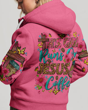 This Girl Runs On Jesus And Coffee Women's All Over Print Shirt - Ty0807232