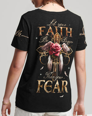 Let Your Faith Be Bigger Than Your Fear Women's All Over Print Shirt - Ty2606231