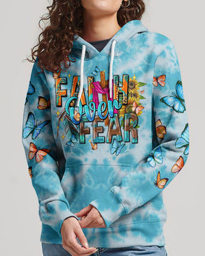 Faith Over Fear Tie Dye Women's All Over Print Shirt - Tytd0807233