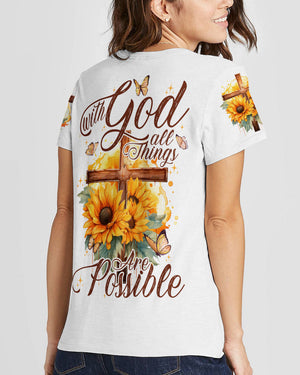 With God All Things Are Possible Women's All Over Print Shirt - Tytd2606231