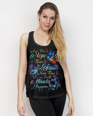 Where There Is Faith Miracles Happen Butterflies Women's All Over Print Shirt - Tytd2706231