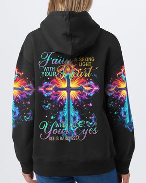 Faith Is Seeing Light With Your Heart Women's All Over Print Shirt - Tytm2706233