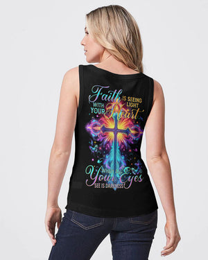 Faith Is Seeing Light With Your Heart Women's All Over Print Shirt - Tytm2706233