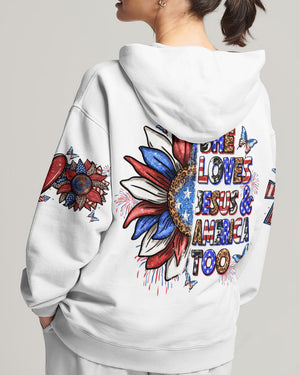 She Loves Jesus and America Women's All Over Print Shirt - Yhln0307234