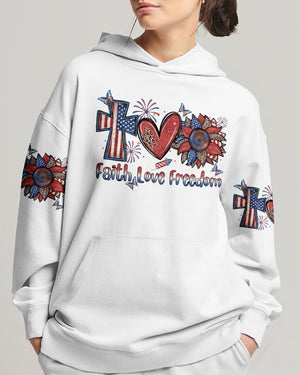 She Loves Jesus and America Women's All Over Print Shirt - Yhln0307234