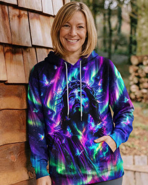 Jesus In Cosmic Light Aurora Women's All Over Print Shirt - Tlno0807262