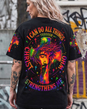 I Can Do All Things Through Christ Neon Jesus Cross Women's All Over Print - Tlno0605262