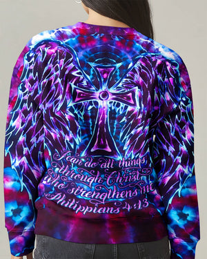 Faith In Light Wing Cross Swirl Women's All Over Print Shirt - Ri3103261
