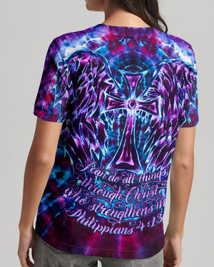 Faith In Light Wing Cross Swirl Women's All Over Print Shirt - Ri3103261