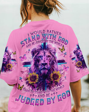 I Would Rather Stand With God Lion Women's All Over Print Shirt - Tlno1304244