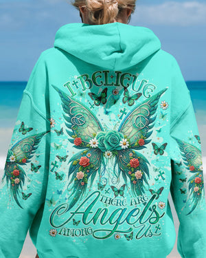 I Believe There Are Angels Among Us Wings Women's All Over Print Shirt - Tlno2903242