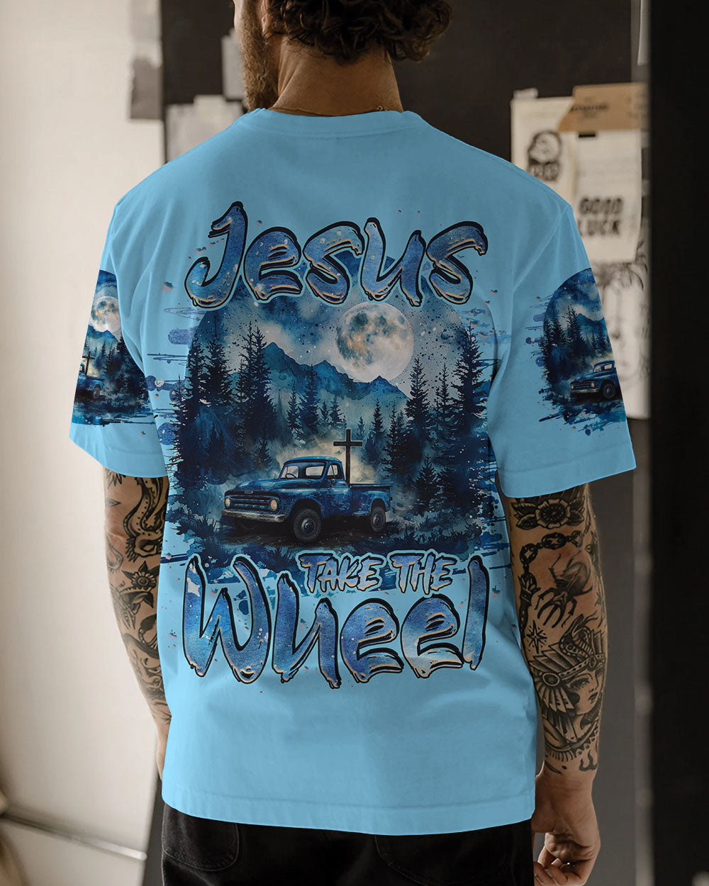 Jesus Take The Wheel Men's All Over Print Shirt - Tlnz2003244