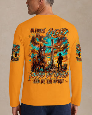 Blessed By God Loved By Jesus Men's All Over Print Shirt - Tyln2306262