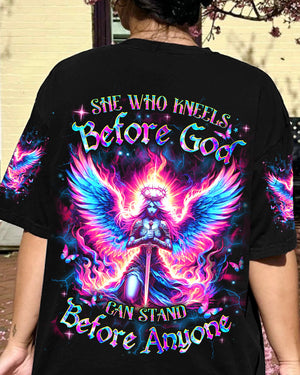 She Who Kneels Before God Women's All Over Print Shirt - Yhdu1005244