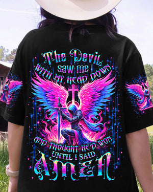 The Devil Saw Me With My Head Down Women's All Over Print Shirt - Yhdu1306244