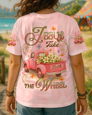 Jesus Take The Wheel Women's All Over Print Shirt - Yhdu2406253
