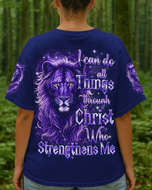 I Can Do All Things Lion Women's All Over Print Shirt - Tyqy0909251