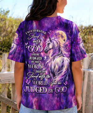 I Would Rather Stand With God Horse Women's All Over Print Shirt - Tlhg3006261