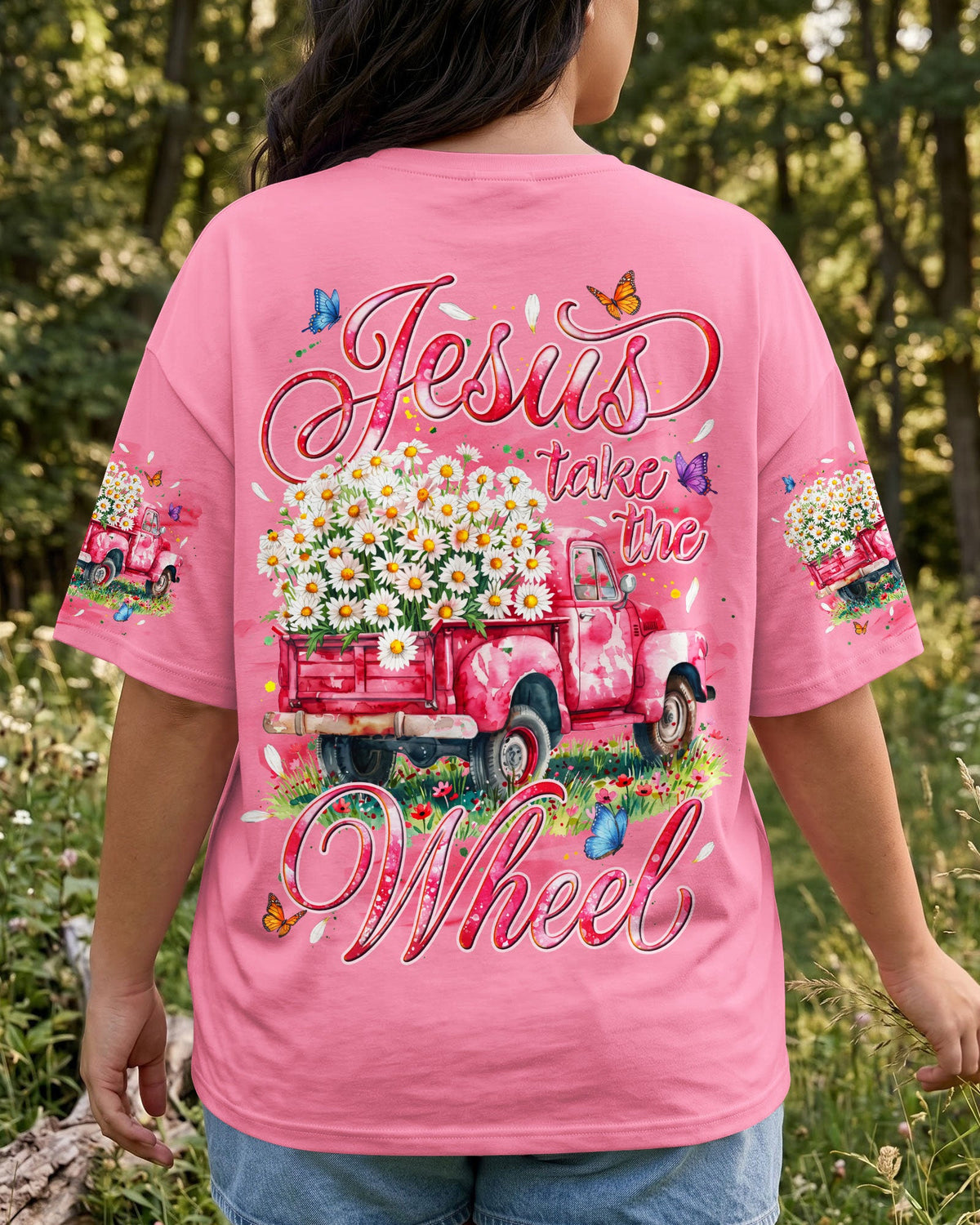 Jesus Take The Wheel Daisy Truck Women's All Over Print Shirt - Tyqy0308262