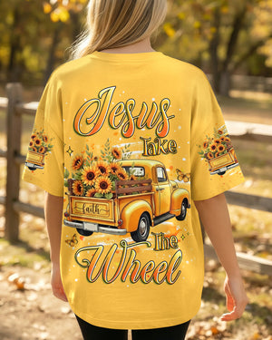 Jesus Take The Wheel Sunflower Women's All Over Print Shirt - Yhhg2601261