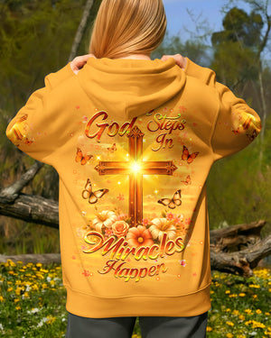 When God Steps In Miracles Happen Women's All Over Print Shirt - Yhhg2302261