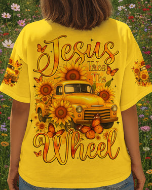 Jesus Take The Wheel Sunflower Women's All Over Print Shirt - Tyqy1309251