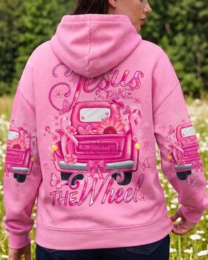 Jesus Take The Wheel Breast Cancer Awareness Women's All Over Print Shirt - Tyqy1607262
