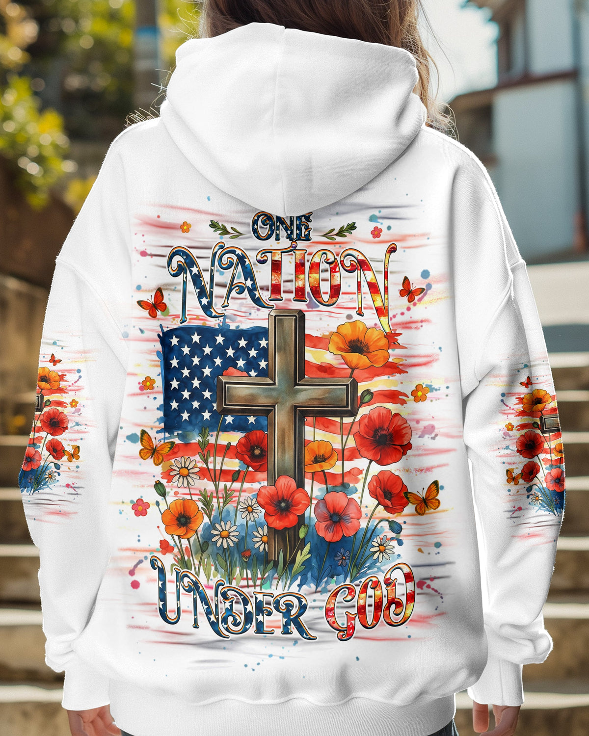 One Nation Under God Women's All Over Print Shirt - Yhhg1906254
