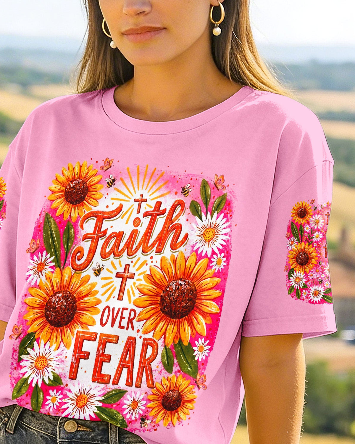 Faith Over Fear Women's All Over Print Shirt - Tyln1707262