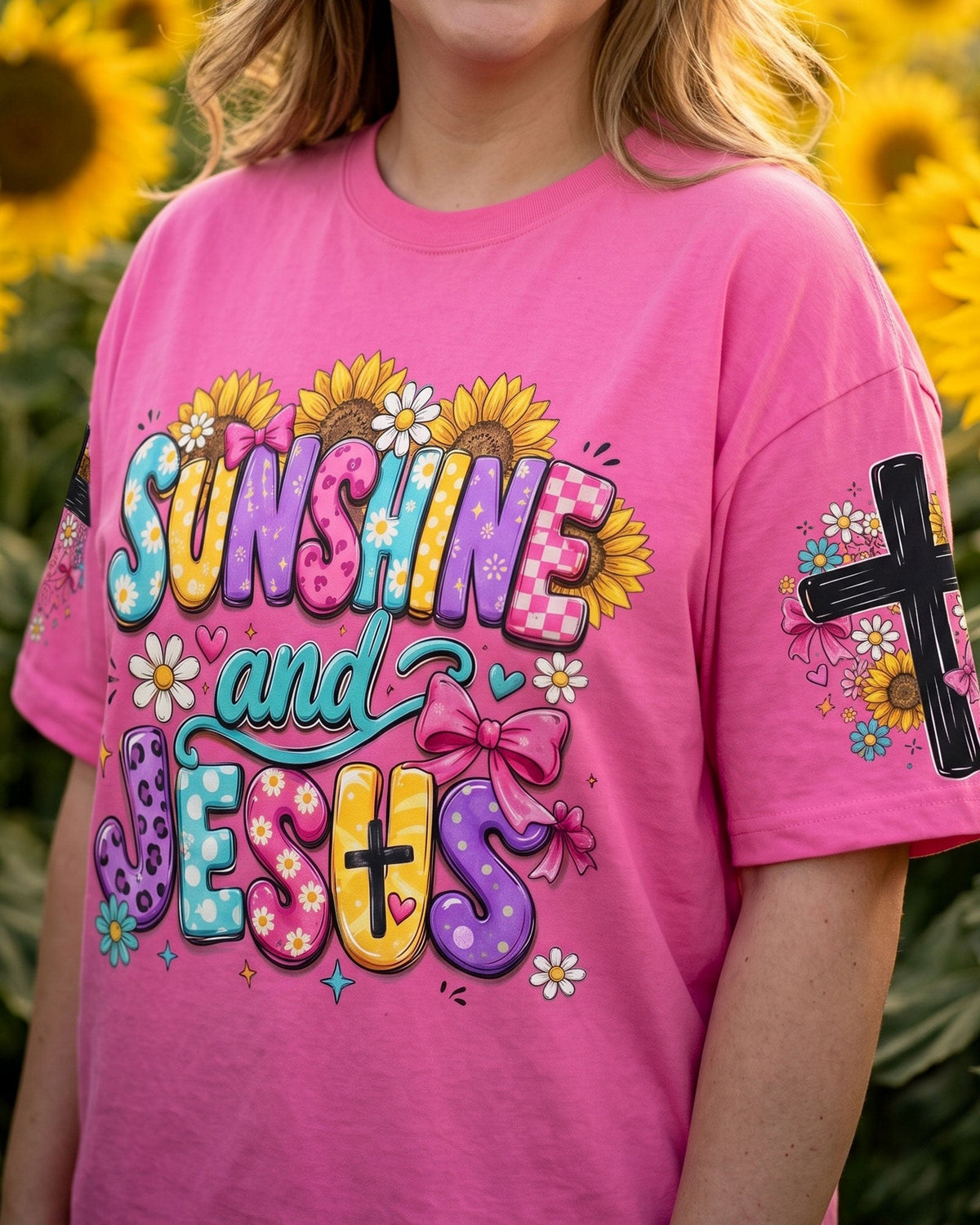 Sunshine And Jesus Women's All Over Print Shirt - Tyqy0707261