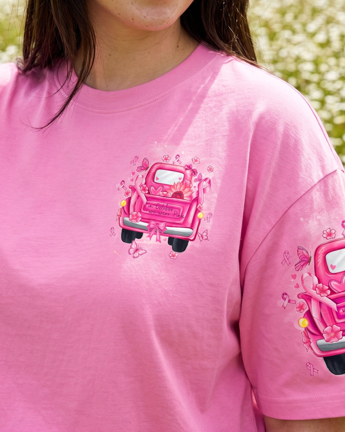 Jesus Take The Wheel Breast Cancer Awareness Women's All Over Print Shirt - Tyqy1607262