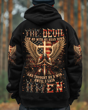 The Devil Caught Me With My Head Down Men's All Over Print Shirt - Yhln2407254