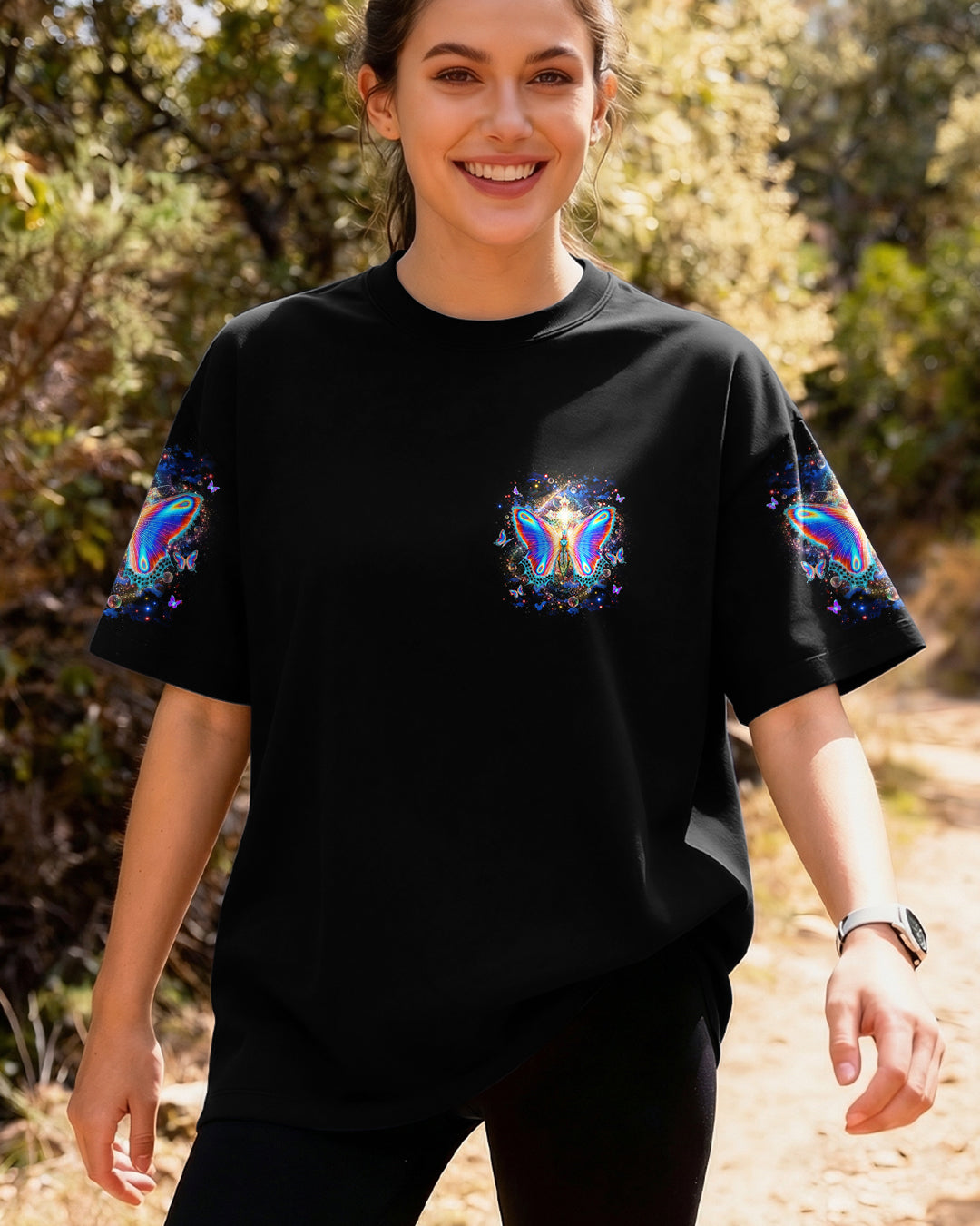 Blessed By God Loved By Jesus Butterfly Women's All Over Print Shirt - Yhhg1301262