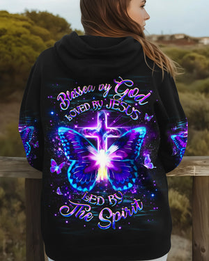 Blessed By God Loved By Jesus Butterfly Women's All Over Print Shirt - Yhhg0501262