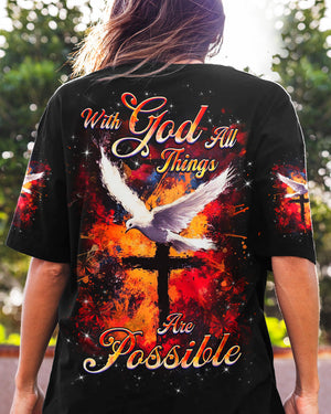 With God All Things Are Possible Women's All Over Print Shirt - Yhhg1504252
