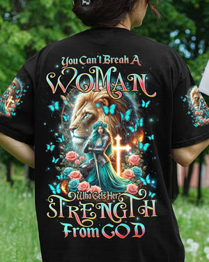 You Can't Break A Woman Warrior Lion Women's All Over Print Shirt - Tlnz2404244