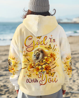 God Is With You Lilies Lion Women's All Over Print Shirt - Tlnz0702254