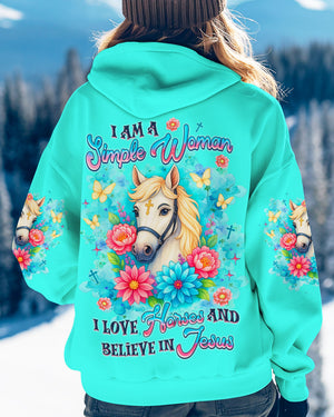 I Love Horses And Believe In Jesus Women's All Over Print Shirt - Tlnz1807254