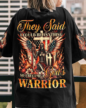 I Became God's Warrior Women's All Over Print Shirt - Tyqy1906241