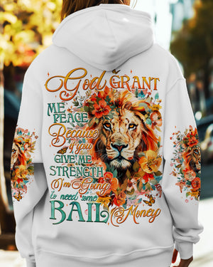 God Grant Me Peace Lion All Women's Over Print Shirt - Tyqy1809241