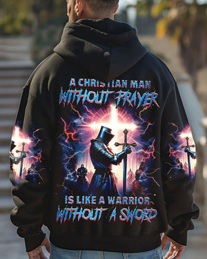 A Christian Man Without Prayer Warrior Men's All Over Print Shirt - Tlnz1802254