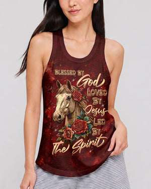 Blessed By God Horse Women's All Over Print Shirt - Tltw2707265